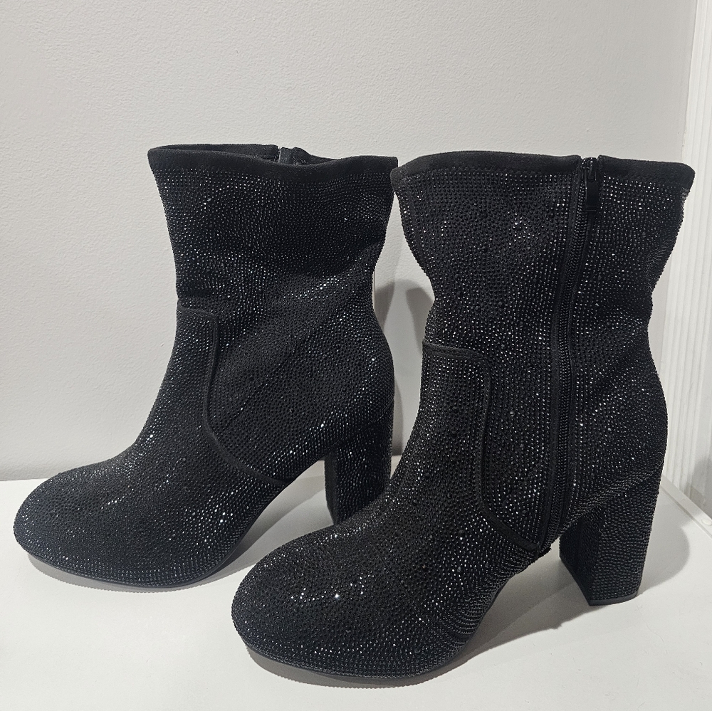Torrid Black Sparkle Ankle Boots